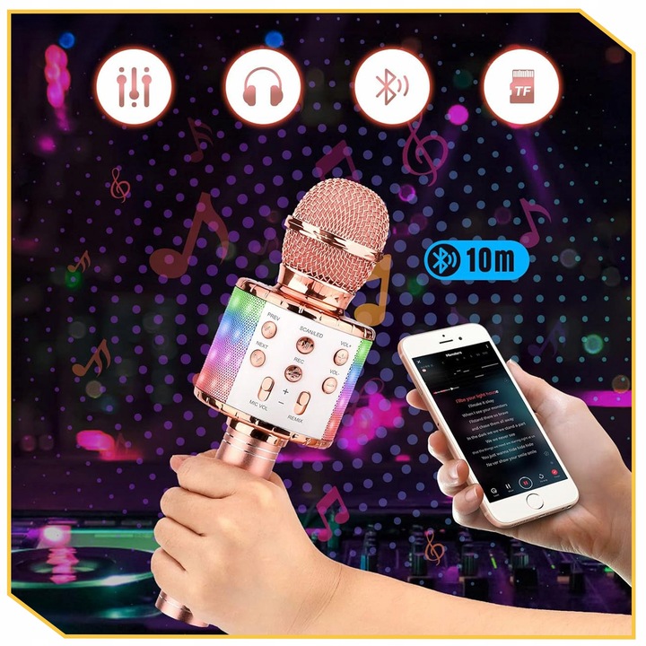 MIKROFON KARAOKE DLA DZIECI BEZPRZEWODOWY GŁOŚNIK BLUETOOTH USB MIKROFONY Rodzaj do karaoke